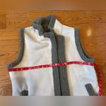 Anthropologie Akemi +Kin Vest O/S One Size Cream Faux Suede Sherpa Lining Open Photo 5