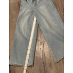 78 & Sunny Women's Wide Leg‎ Cropped Jeans Light Wash Raw Hem Size 8 Blue Photo 1