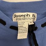 Joseph A  Women's Vintage 3/4Sleeve Blue Stretch Blouse Ribbon Accent Size Medium Photo 1