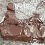 NEW ALFANI Removable Cups Laser Cut Seamless Bralette Down to Earth Brown Small Photo 2