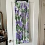 Find Me Now Purple Green Grey Tie Dye Pull On Wide Leg Pants Size Small NWT Photo 4