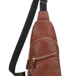 NWT SG SUGU Jordan PU Leather Crossbody Sling Bag Brown Photo 0