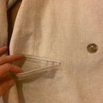 Banana Republic  14 Cream/tan Linen blend Blazer Double Breasted Suit Jacket Photo 3