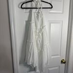 White Backless Ruffle Tiered Mini Dress Size L Photo 7