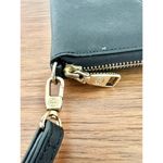 Tory Burch Women's Black Leather Birch Round Fastener Long Wallet Gold Hardware Photo 3