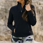 Zyia  Black Quarter Zip Fitted Flight Jacket Large Photo 0