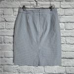 J.Crew Gingham Check Plaid High Rise No.2 Pencil Skirt Preppy Light Blue Sz 4P Photo 3