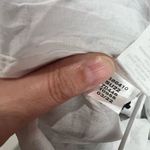 Ann Taylor White Blue Embroidered Ruffle Top Belted Knee Length Summer Dress S Photo 11