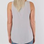 Daytrip  Grey Chiffon Tank Top Photo 1