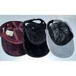 Aeropostale  Lot of‎ 3 Baseball caps - gray wool, black velour and maroon velour Photo 1
