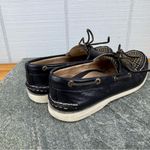 Sperry  Top-Sider Rockstar Black Leather Boat Shoe Brass Studded Lace Up Size 9 Photo 2