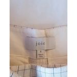 Joie Womens Shorts Sz 4 High Waist Dressy Plaid Ivory Career Work Wear Corporate Photo 6