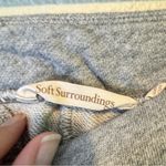 Soft Surroundings  Grey Cropped Wide Leg Sweatpants Womens S Casual Summer Pants Photo 2
