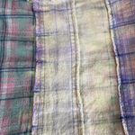 White Birch  Black Label Women's Faded Pastel Short Sleeve Flannel, Fringe Size S Photo 8