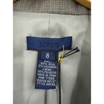 J.Crew  Donegal Mini Check Three Button Wool Cashmere Blazer Jacket Size 8 Grey Photo 1