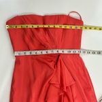 BCBG MaxAzria Ila Strapless Coral Satin Evening Dress Draped 0 Photo 11