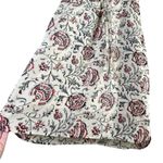 Madewell  100% Silk Floral Dress Waist‎ Tie with Pockets Cream Gray Red, Size 4 Photo 8