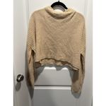 Cotton Candy LA Beige Crop Sweater M L Women’s Medium Large Knit Top Fall Winter Tan Photo 4