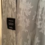 Lulus  Dusty Blue Midi Floral Jacquard Tie-Strap Dress Photo 2