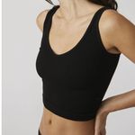 Free People  Solid  Ribbed Brami Tank in Black sz XS/S Photo 3