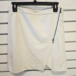 Paraphrase  Cream Side Zipper Mini Skirt Photo 0