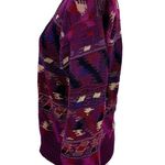 Tricots St. Raphael Vintage  Purple Multicolor Western Cardigan Sweater Cotton S Photo 6