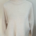 Forever 21 Women's  cream Ribbed Turtleneck Sweater S Photo 0