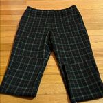 Ann Taylor  Factory Black and Green Plaid Pants Photo 0