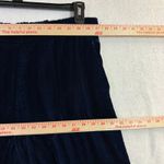 Banana Republic L Deep Blue Velvet Wide Leg Crop Pant Palazzo Holiday Party Glam Photo 6