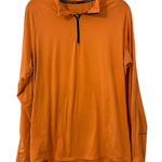 Nike Orange Dri-Fit Quarter Zip Long Sleeve Athletic Top Shirt Womens Size Large Photo 0