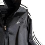 Adidas Original Women’s Three Striped Full Zip Black Athletic Jacket Photo 2