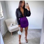 ZARA Purple Satin Effect Mini Skirt Size Medium Photo 9