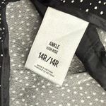 EXPRESS Black White Polka Dot Tapered Pleated Ankle High Rise Dress Pants sz 14 Photo 4