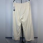 Coldwater Creek  Ivory‎ Silk Linen Blend Cypress Fit Wide Leg Cuffed Pants Photo 4