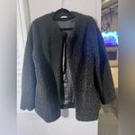 Max Studio  Boucle Knit Teddy Forest Dark Green Jacket Womens Large Photo 1