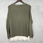 Pins & Needles Anthro Tunic Sweater Women Small Green Lace Trim Boho Grunge 90s Photo 2