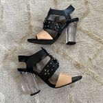 JustFab Studded Black And Nude Acrylic Heels Photo 5