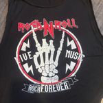 Rock Rose Couture Rock N Roll Black Graphic Tank Top Size Large Photo 6