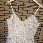 Lulus  Beauty and Lace Pale Blush Crochet Lace Mini Dress Size Large Photo 3