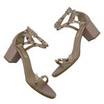 Valentino Garavani 60mm Rockstud Ankle Wrap Leather Sandal Pink Size 38 Photo 5