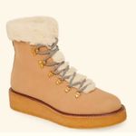 J.Crew  Nubuck Nordic Crepe Sole Wedged Lace Up Winter Bootie Size 12 Photo 0