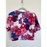 Juicy Couture Terry Cloth Floral Crop Short Sleeve Shirt, Size L, NWOT Photo 2