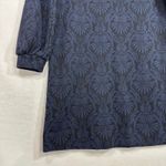 Loft  Medium Dress Jacquard Long Sleeve Balloon Medallion‎ Blue Knee-Length Party Photo 3