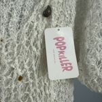 Pop Killer Los Angeles Crochet Knit Top Women's Ivory Beads Sea Shells sz S NWT White Photo 4