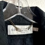 See By Chloe  Eyelet Lace Peacoat Womens SIze 6 Black Cotton Twee Coquette Italy Photo 3