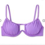 Shade & Shore Women's Tunneled Neckline Underwire Bikini Top - Purple Photo 4