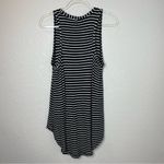 cupio  Black and White Striped Long Length Ribbed Tank Top Size L Photo 6