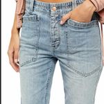 Free People Free‎ People We the Free Rebel Rouser Cut Off Light Blue Denim Bermudas size 27 Photo 2