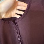 American Eagle Vintage Y2K burgundy long sleeve waffle knit button up Photo 6