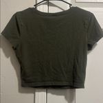 Wild Fable  Dark Green V-Neck Crop Top Photo 4
